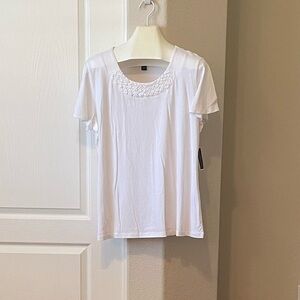 Karen Scott white cap sleeve top